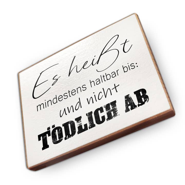 Beech Wood Fridge Magnet - It Means At Least Halt for wholesale by wammi