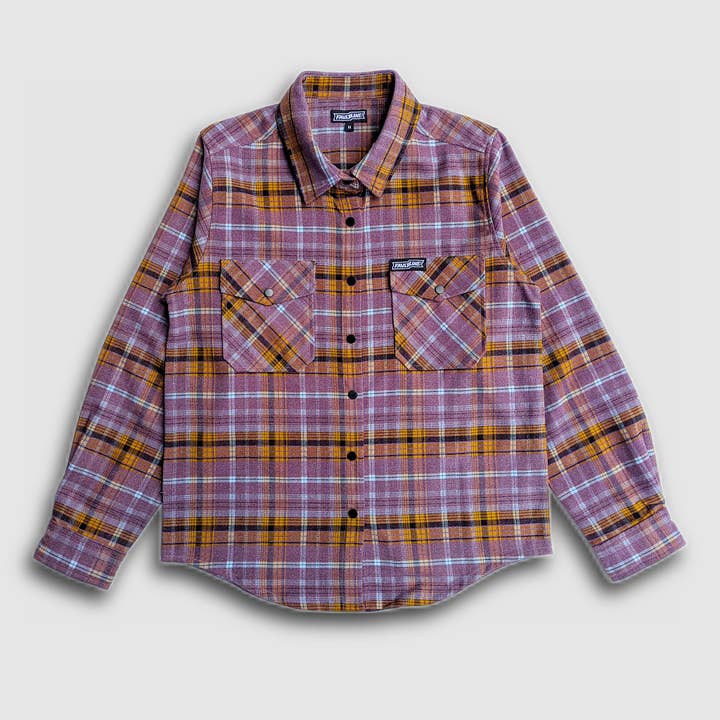 Flanelle technique Highland pour femmes - Lilas/Or/Noir pour la vente par FaultLine395