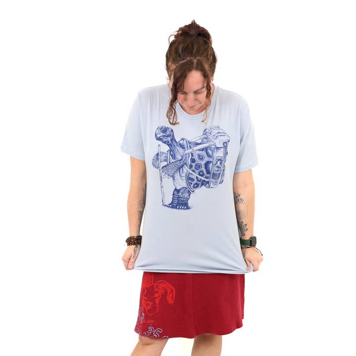 Slow Loris - Wholesale Screen Printed T-Shirt - Men's - Hiking Tortoise T Shirt