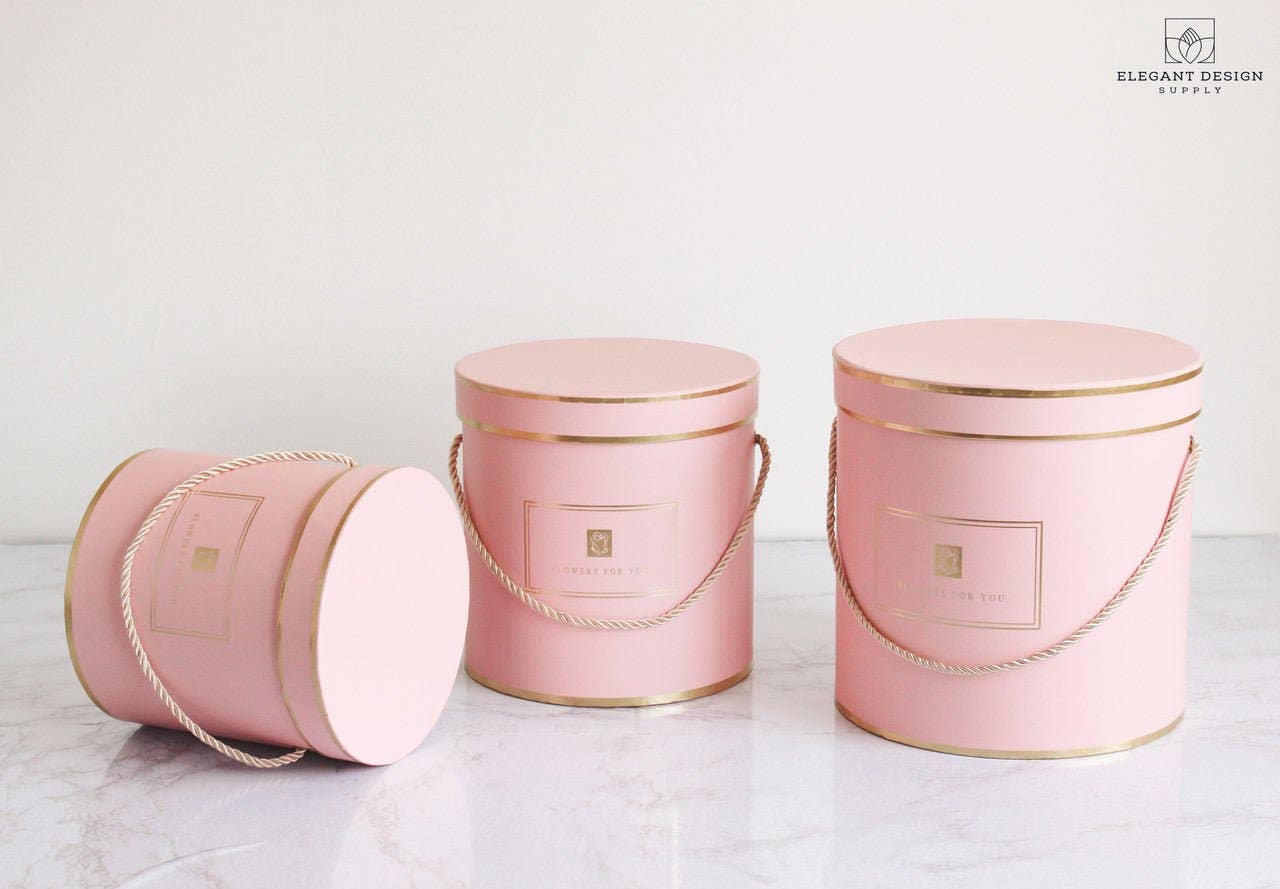 Elegant Design Supply – wholesale Presentbox – Rund blomsterbox i hattmodell «Flowers for You»12