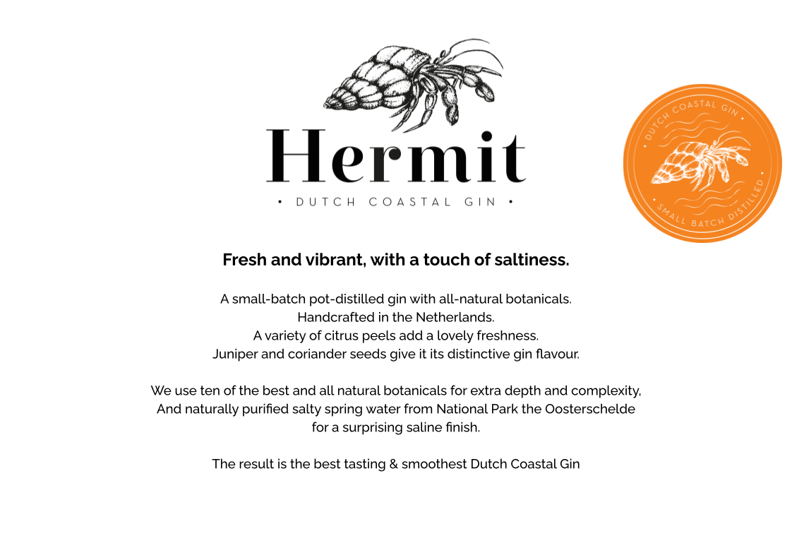 Hermit Spirits B.V. – Großhandel Gin – Hermit Dutch Coastal Gin - frisch, lebendig mit einem salzigen Touch6