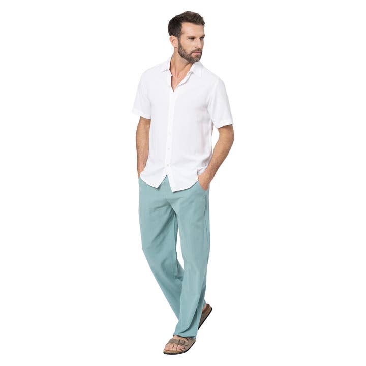 La Mano Boho - Wholesale Pants - Men's - MEN'S SUMMER LONG LINEN PANTS HPL0100D