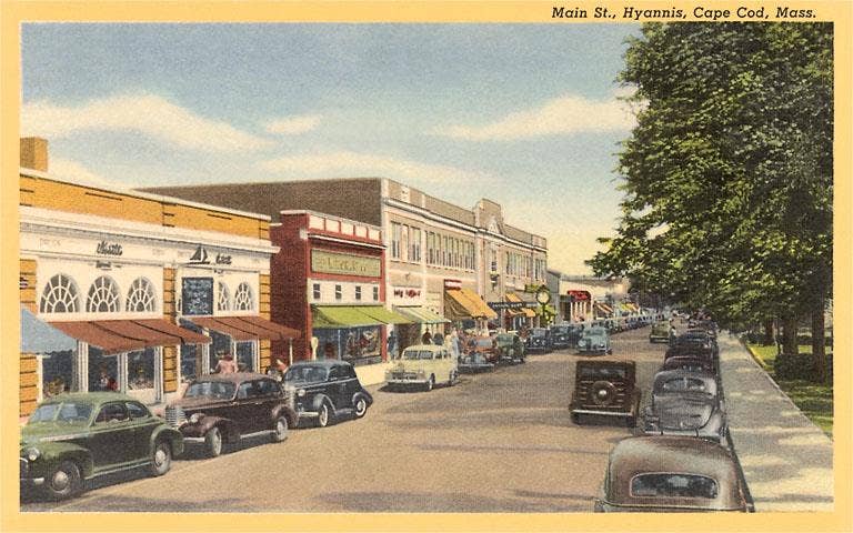 Found Image Press - Wholesale Sticker - Sticker MA-998 Main Street, Hyannis, Cape Cod0