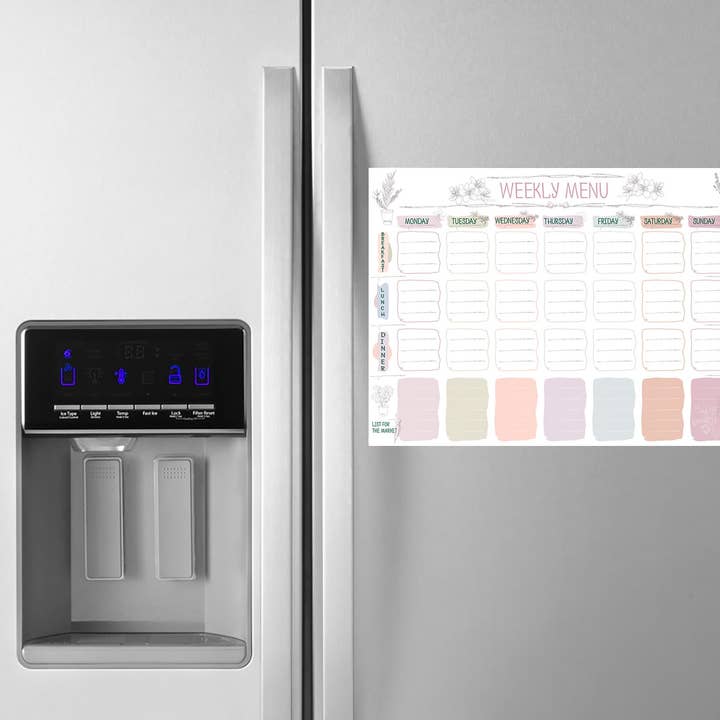 Dry Erase Magnetic Meal Planner and Grocery List - English for wholesale by DecoristArt