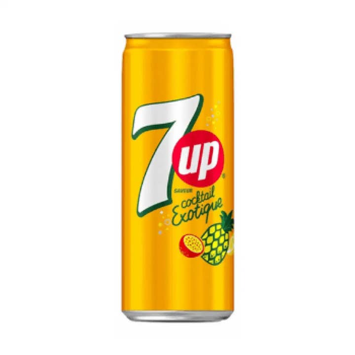 7Up saveur Cocktail Exotique 330ml 24 unités importé de France pour la vente par Echo Sales America