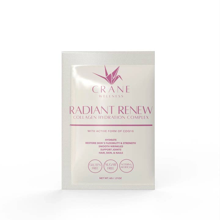 Radiant Renew Travel Size Pouches for wholesale by Crane Wellness
