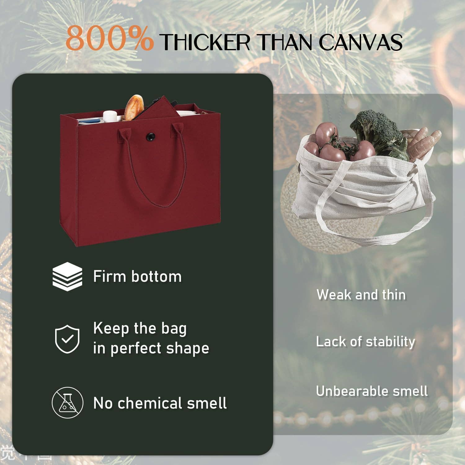 wandf – wholesale Livsmedels-/Shoppingväska – ECOHUB tålig återanvändbar kasse i återvunnet filttyg6