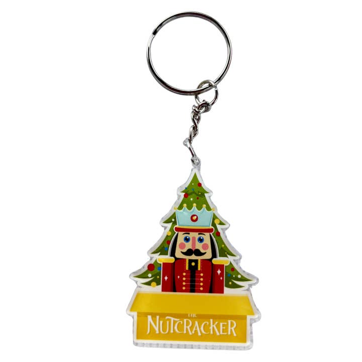 Nutcracker Holiday Tree Keychain – 2" Acrylic Keychain for wholesale by Denali & Co.
