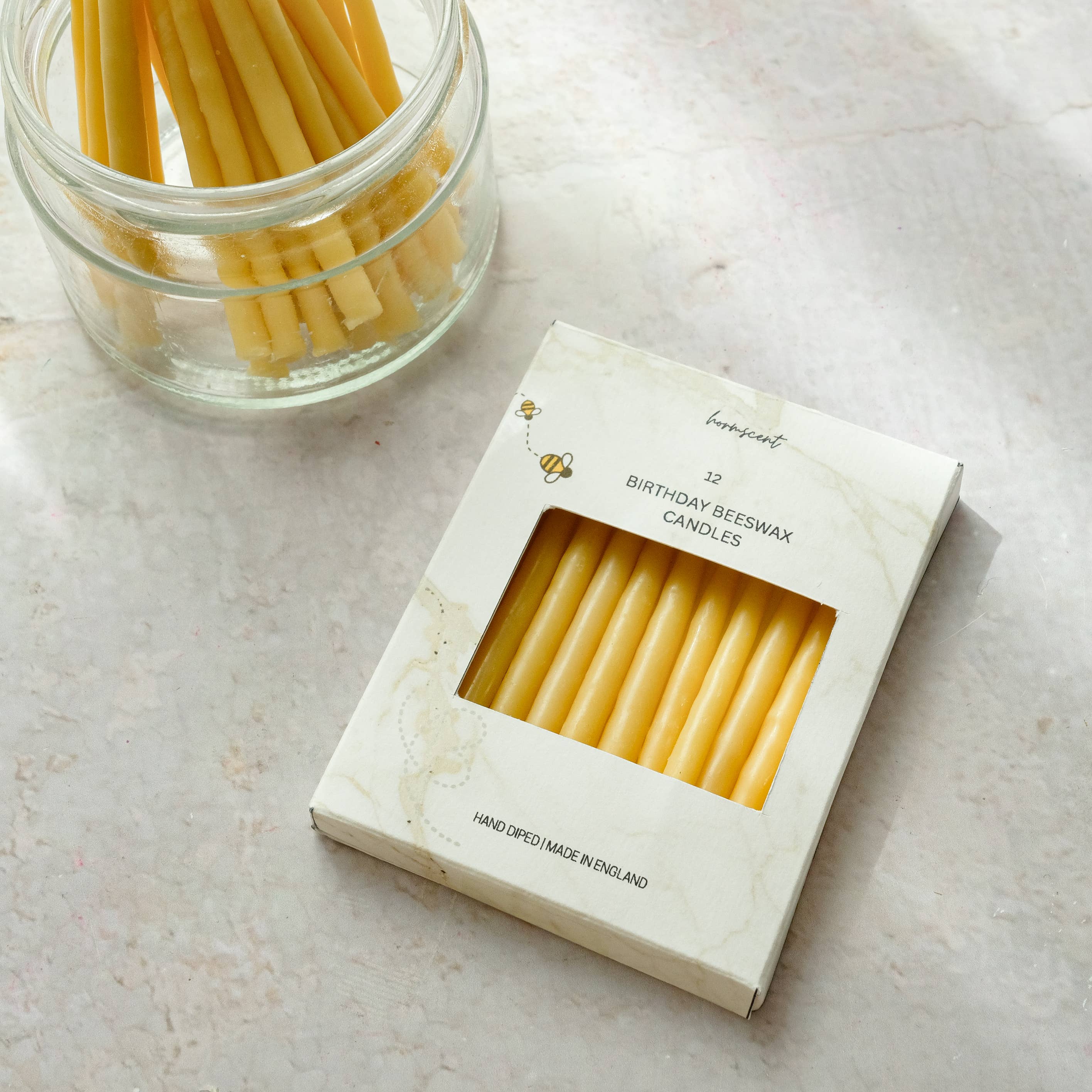 Hormscent - Wholesale Cake Candle - Hand dipped Beeswax birthday candle set of 121
