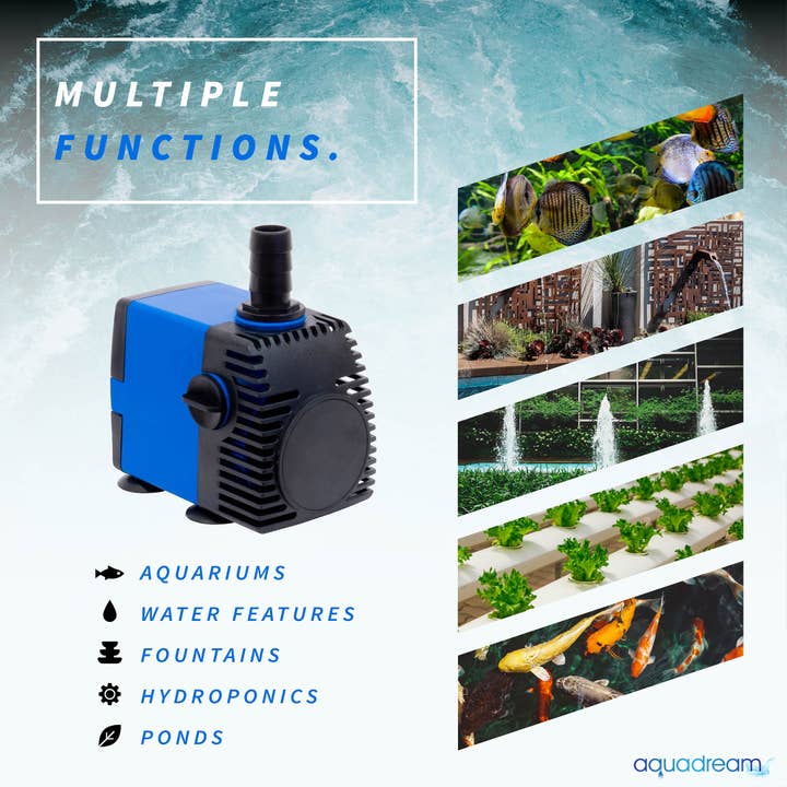 AQUA DREAM - Wholesale Home & Garden - Aqua Dream 320 GPH Adjustable Aquarium Water Pump Powerhead3