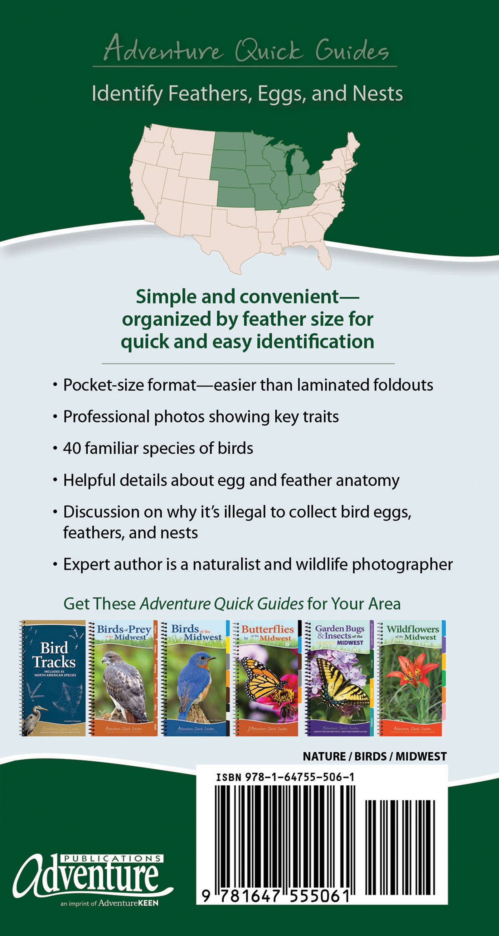 AdventureKEEN - Wholesale Nature & Outdoors - Bird Feathers & Eggs of the Midwest Quick Guide4