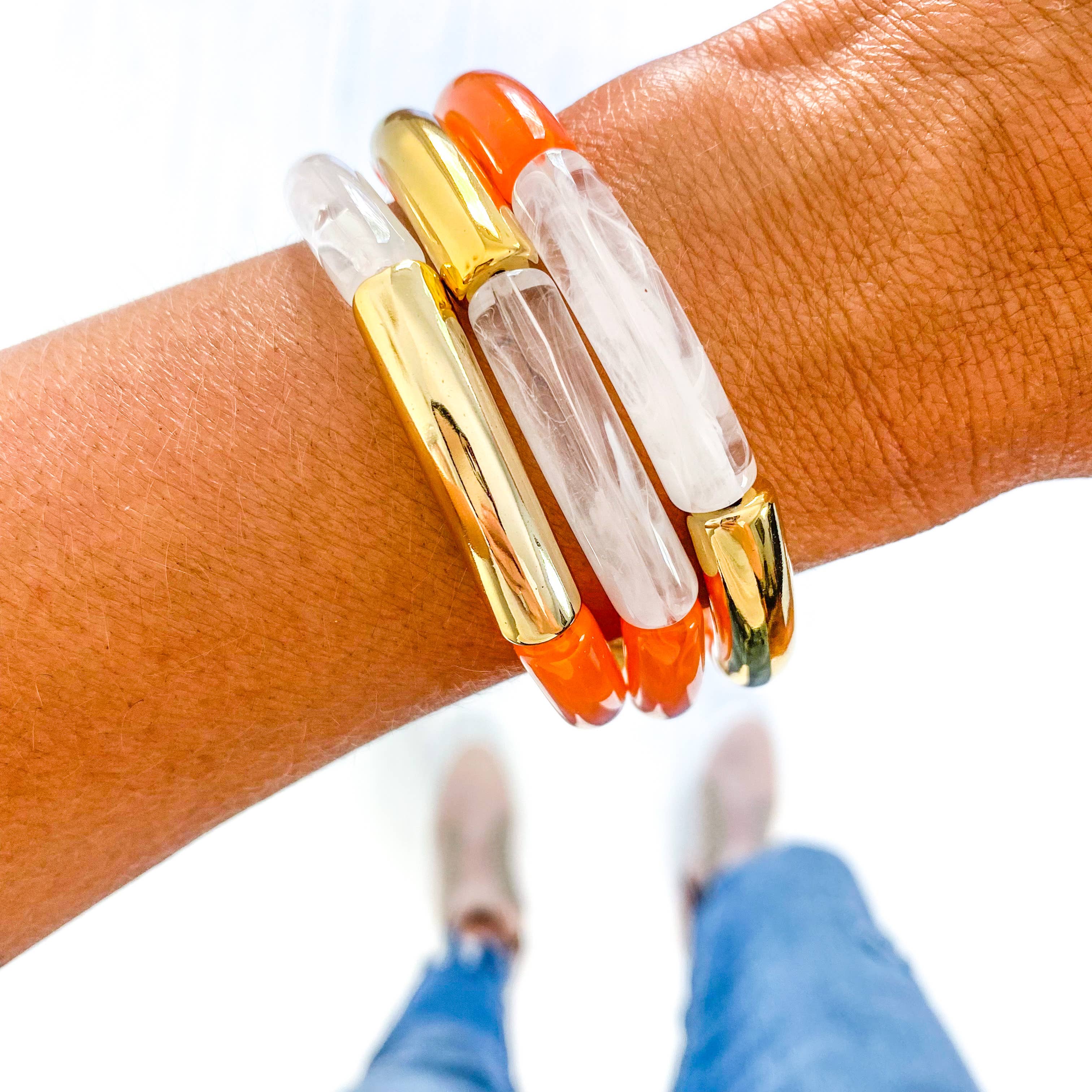 Savvy Bling - Wholesale Jewelry Set - Orange Game Day Bracelets & Necklaces13