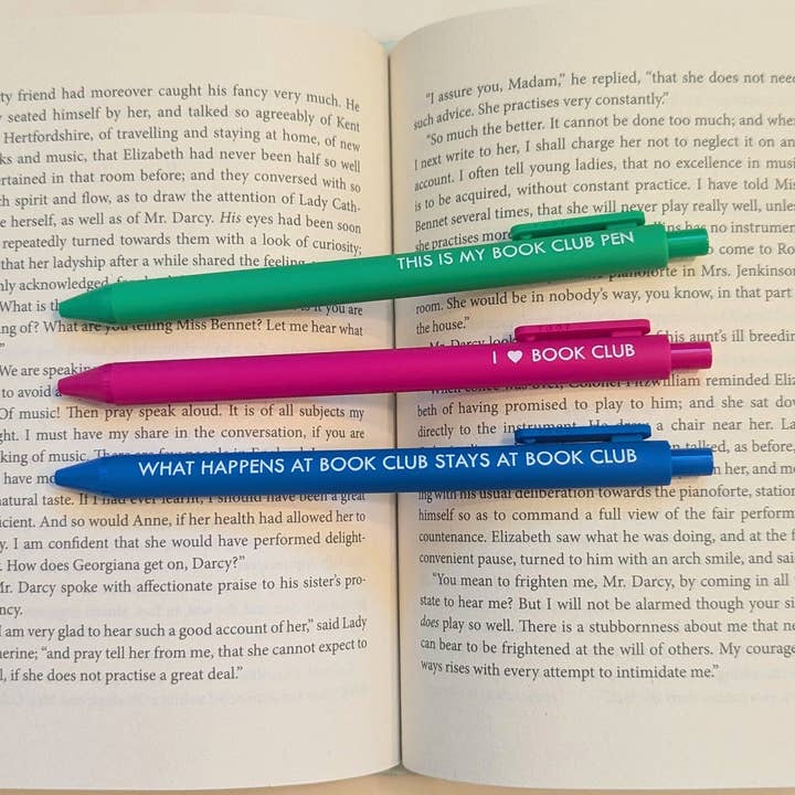 Ensemble de stylos pour club de lecture pour la vente par Bona Fide Bookworm