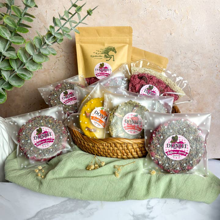 Bio-Leckerlis für Pferde – Entdeckerpaket für Wiederverkäufer für den Großhandel von EQUINATBIO