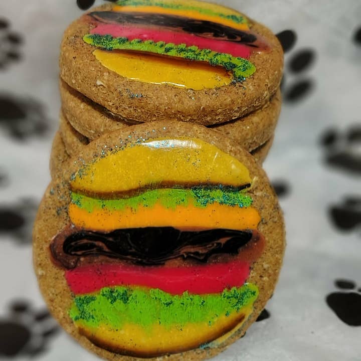 Hamburger and cheeseburger for your dogs - Hamburger and cheeseburger cookies for dogs for wholesale by Miouf