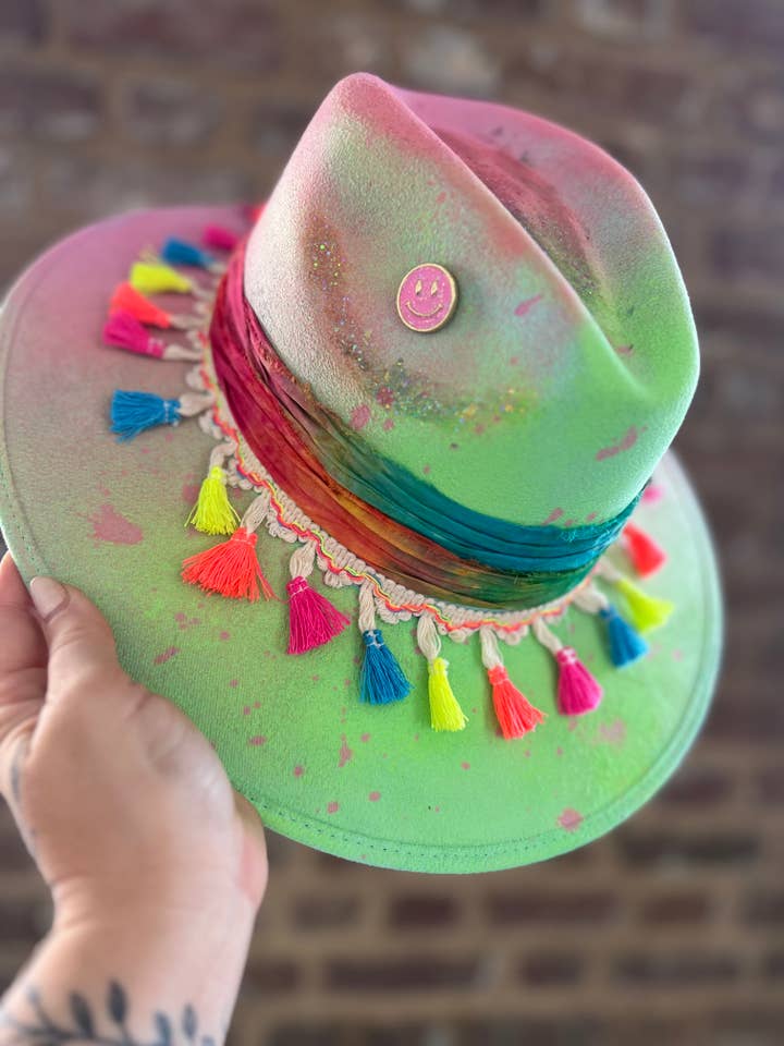 Tie Dye SURPRISE Painted Hat (5-7Day turn around) for wholesale by Riddle Boutique