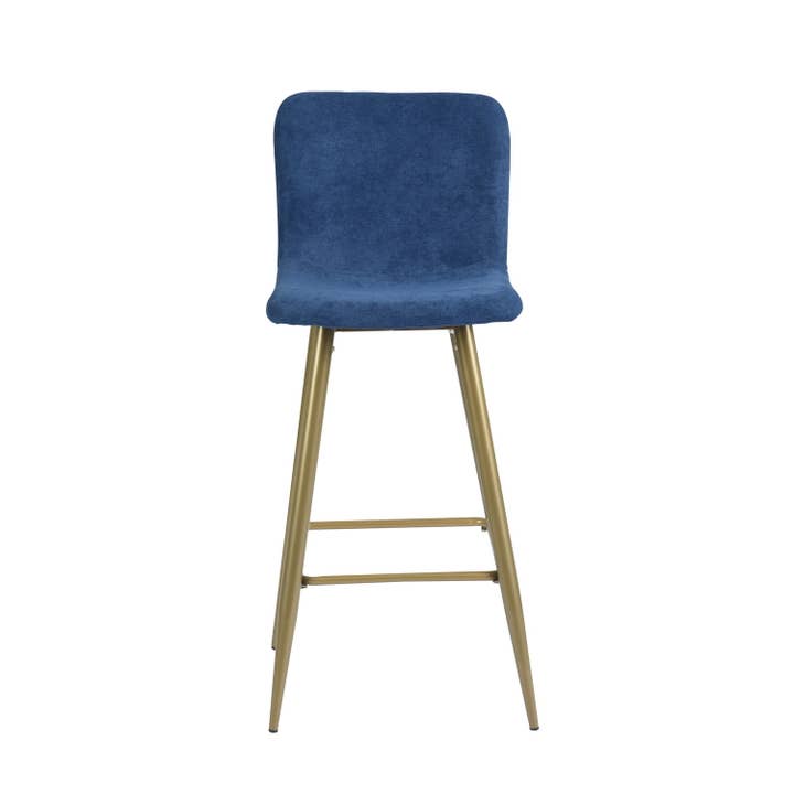 39F Inc. - Wholesale Stool - Modern 27.6in Counter Bar Stools With Gold Leg-Navy Blue