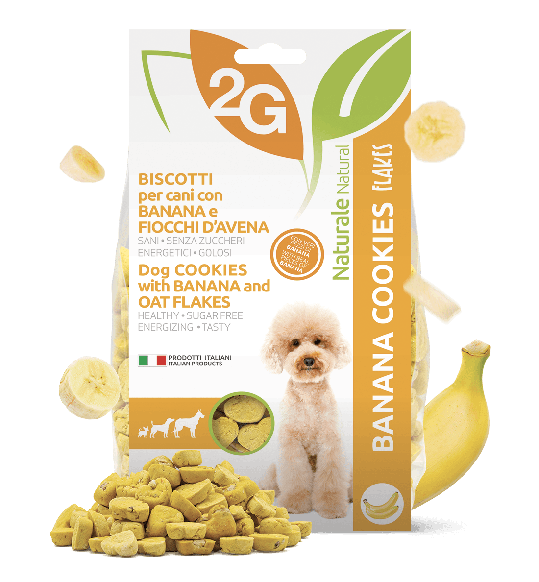 2G Pet Food, Equisnack, Equibar, Guidolin Gianni – Engroshandel Hundekiks - Hund – Banana hundekiks | 100 % naturlig snack, lavet i Italien3