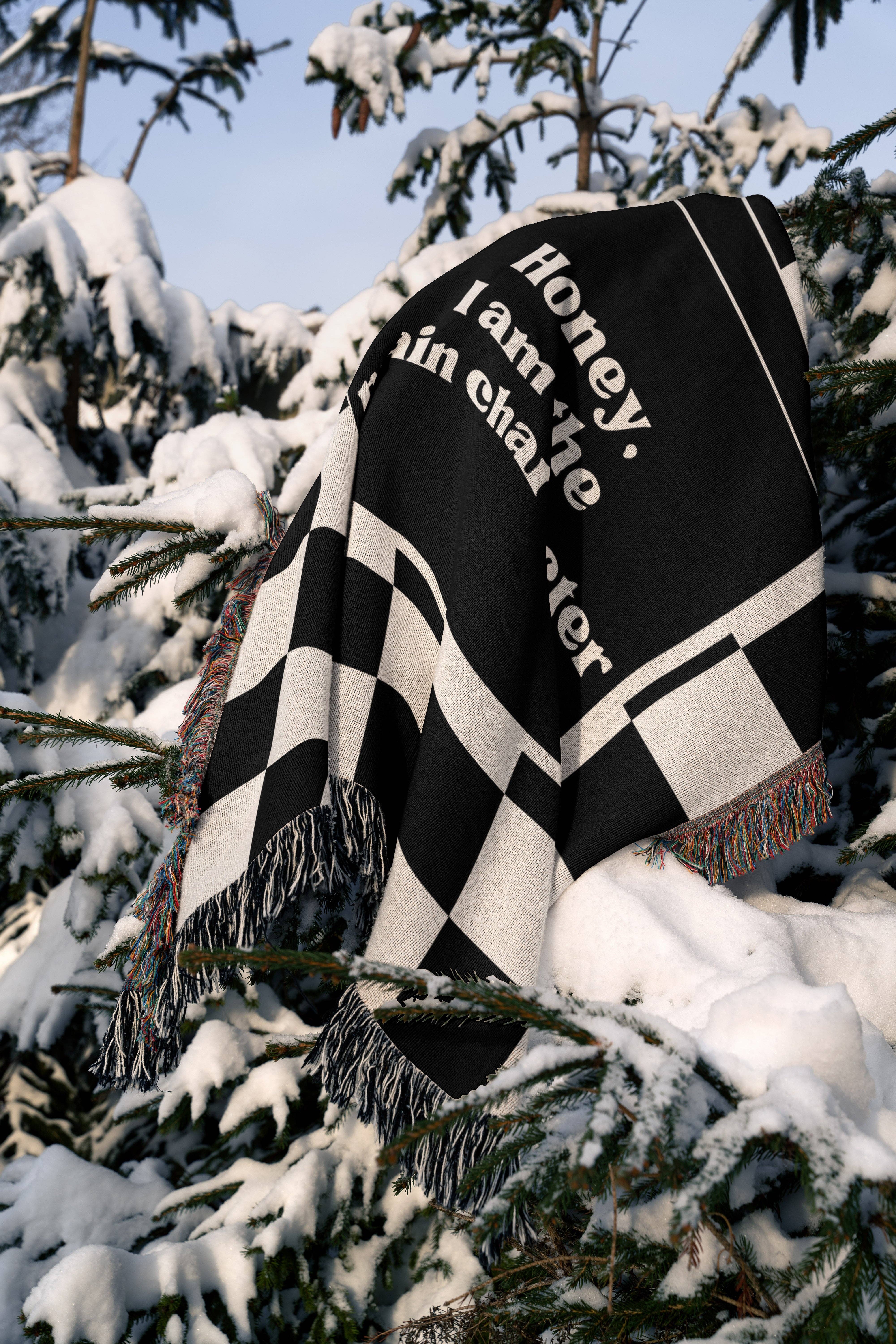 MagicMerchEmporium - Wholesale Throw Blanket - Honey, I Am the Main Character" Woven Throw Blanket5