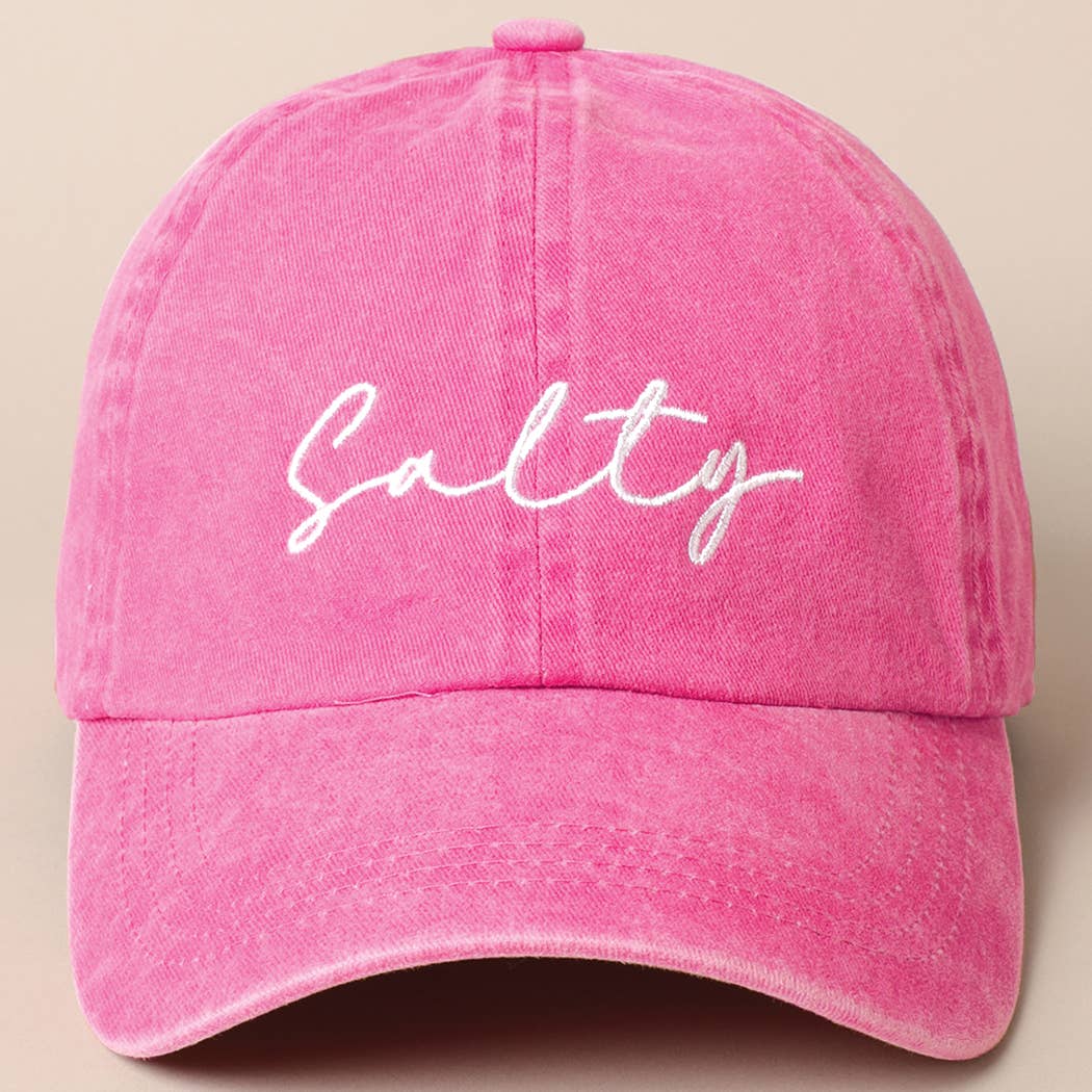 Fashion City - Wholesale Baseball Cap - Women's - Salty Lettering Embroidery Baseball Cap11