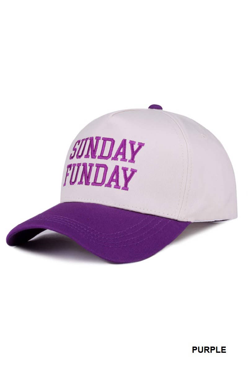 42POPS – wholesale Baseball cap – Women's – .....Sunday Funday Two Tone Canvas Cotton Cap SI-285456