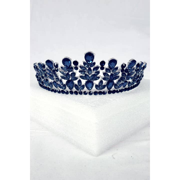 Chicas - Wholesale Tiara - Women's - Metal tiara with jewel rhinestones, one size fits all HT97120