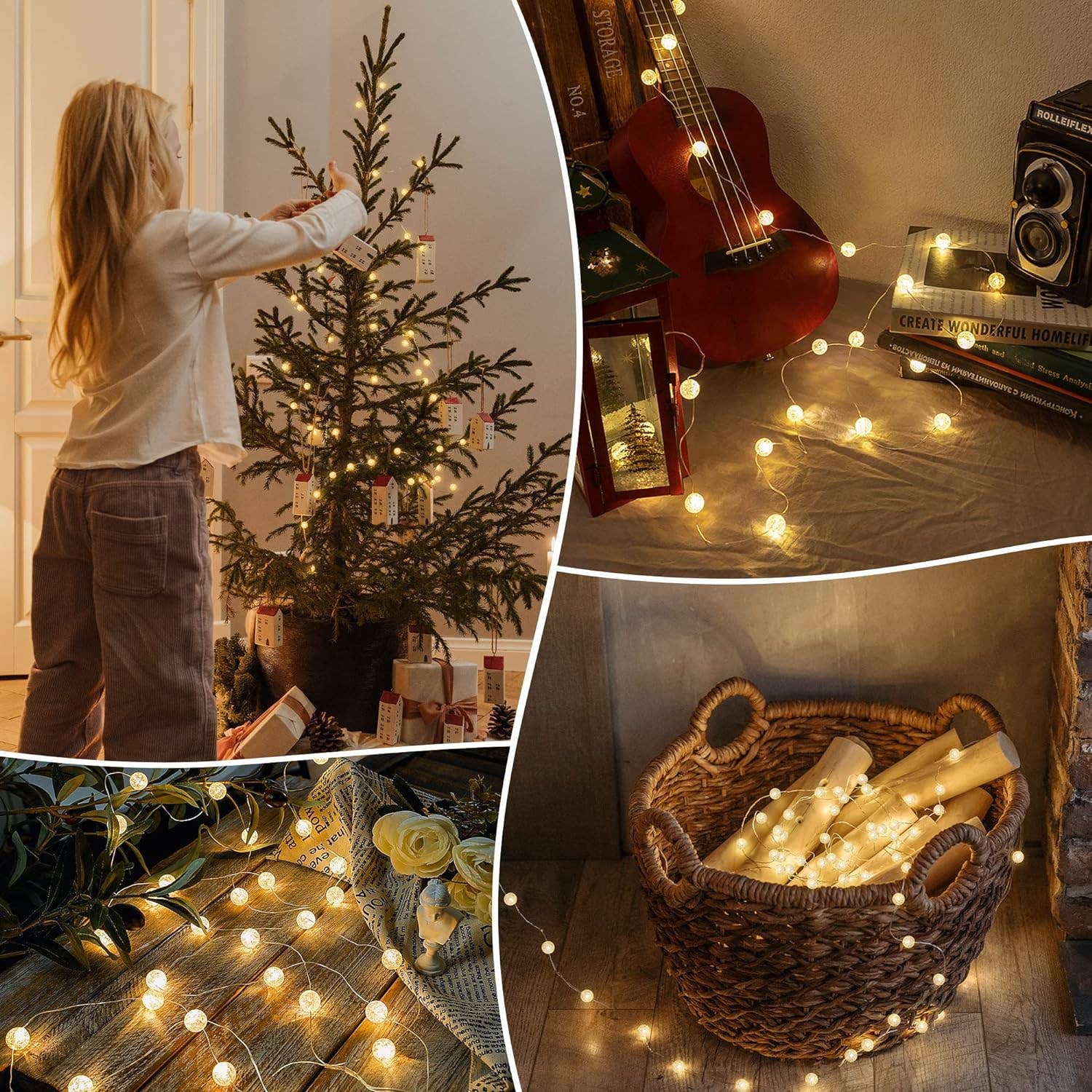 Perfect Holiday – wholesale String lights – 20 LED CRACKLE BEADS STRING LIGHTS, INDOOR,WARM WHITE
0