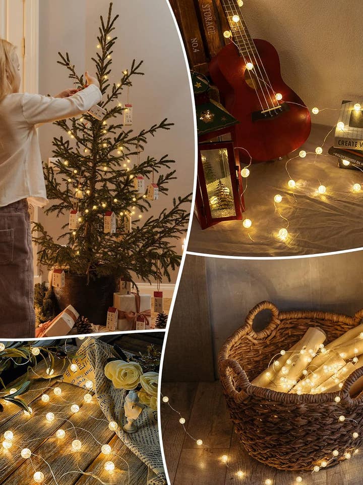 20 LED CRACKLE BEADS STRING LIGHTS, INDOOR,WARM WHITE
 for wholesale by Perfect Holiday
