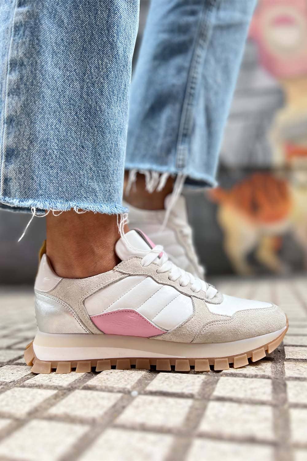 PMK SHOES - Wholesale Lifestyle Sneakers - Women's - Mule - Pink - Handmade Cow Leather Sneakers4