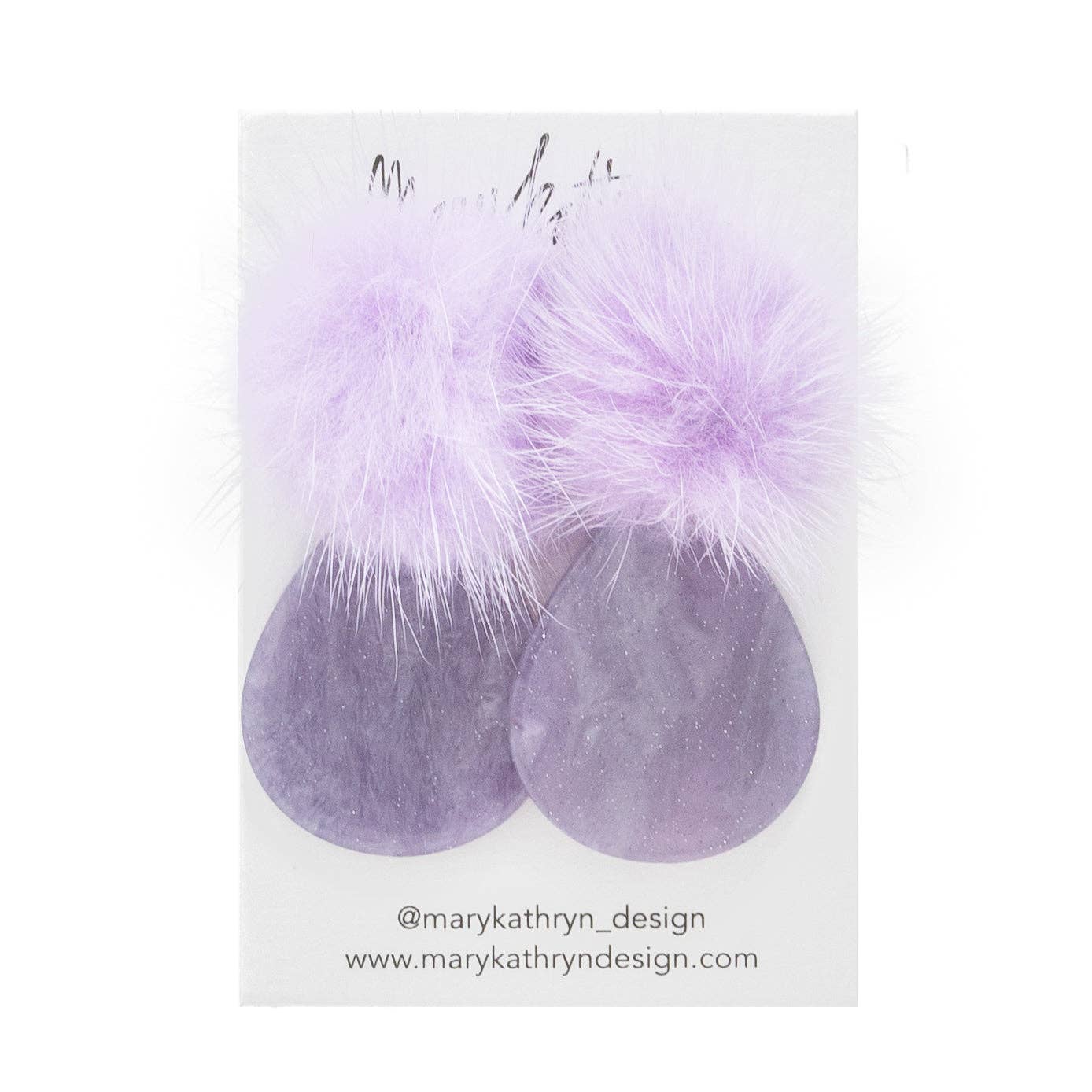 Mary Kathryn Design - Wholesale Dangle Earrings - Lavender Haze Puff Earrings0