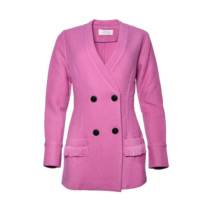 Fleur Purple Tweed Blazer for wholesale by ADIBA