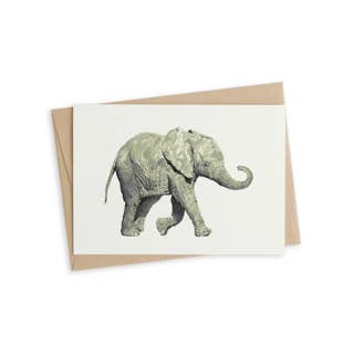 Greeting Card - Lulu the Elephant for wholesale by Leah's Mark Illustration