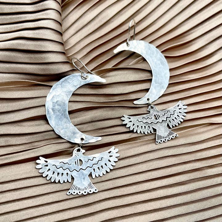 Fluff Hardware - Wholesale Dangle Earrings - Handmade Night Wing Earrings