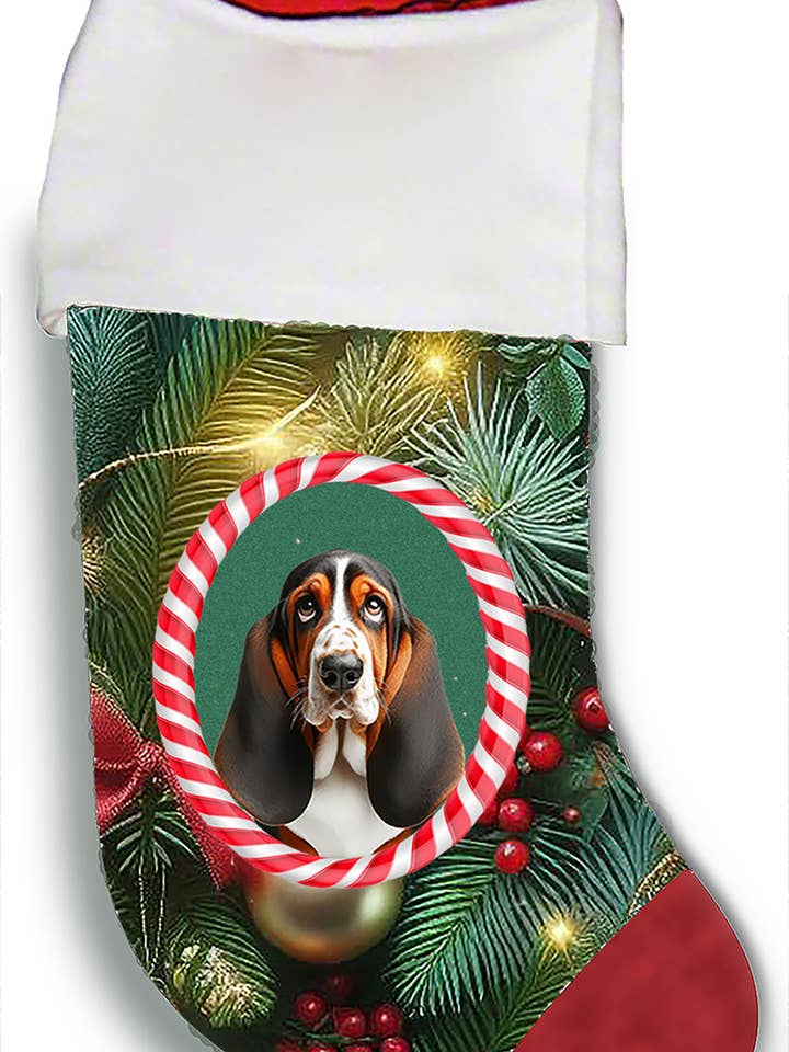 Basset Hound Open Tri - Christmas Stocking for wholesale by Best of Breed Products