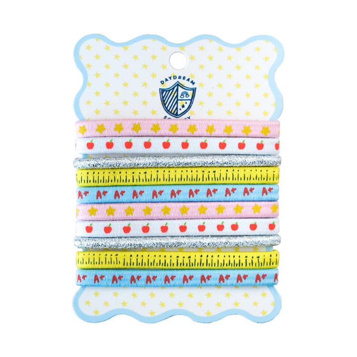 Smarty Pants Printed Pack of 10 Hair Tie Set for wholesale by Jollity & Co. + Daydream Society