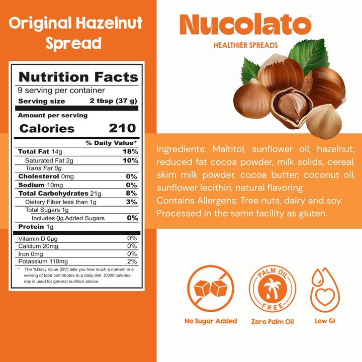 Nucolato - Wholesale Nut Butter - Classic Hazelnut Spread | Healthy Snacks, Sugar Free, Keto