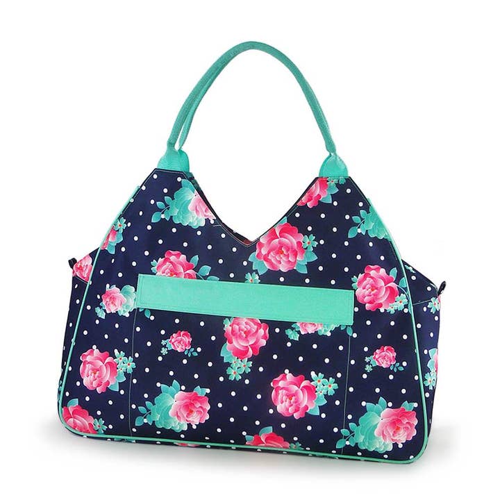 K120 | NEVER-FULL BEACH BAG - FLORAL for wholesale by RED TO PURPLE LLC