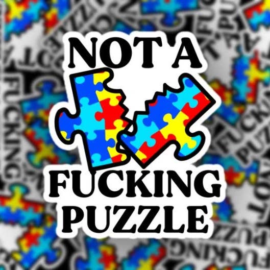 Pretty Toxic Stickers - Wholesale Sticker - Autism Sticker - Not a Fucking Puzzle
