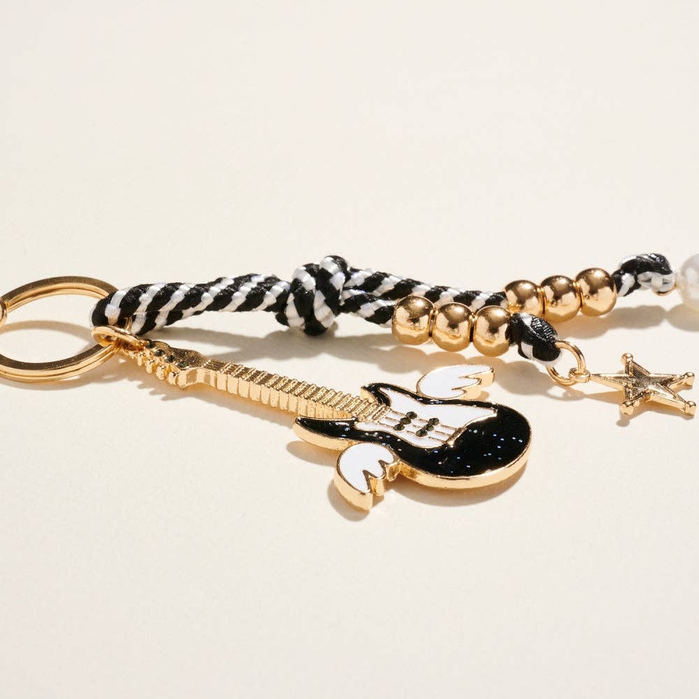 Designature New York - Wholesale Keychain - Women's - Rock N Roll Electric Guitar Star Keychain BagCharm2