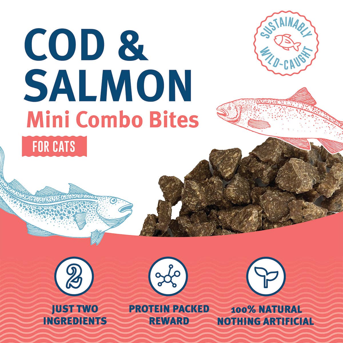 Icelandic+ - Wholesale Pet Treats - Cat - Cod & Salmon Mini Combo Bites Treats for Cats2
