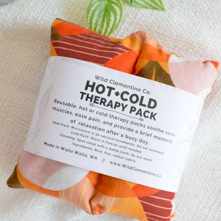 Wild Clementine Co. - Wholesale Hot/Cold Compress - Heating Pad Neck Wrap, Hot + Cold Flaxseed - Tropical Sunset1