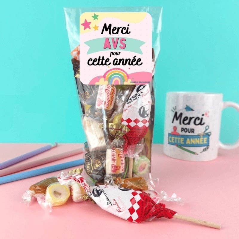 Génération Souvenirs - Wholesale Hard Candy - 60s and 70s candy bag - Merci AVS0