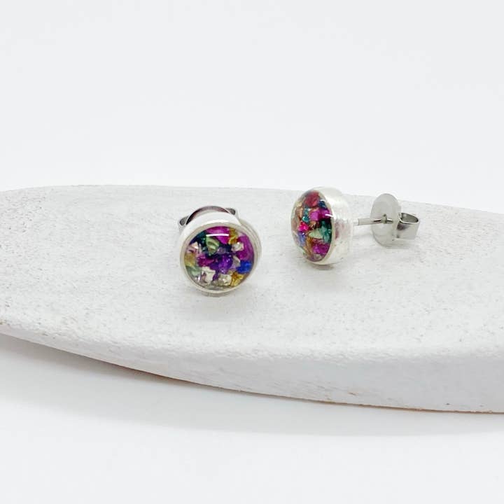 Jenica Jewelry - Wholesale Stud/Post Earrings - Small Multi Color Roxs Stud Earrings-Multiple Options1