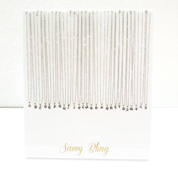 Savvy Bling - Wholesale Pendant/charm necklace - Initial Balloon Bubble Gold Necklace115