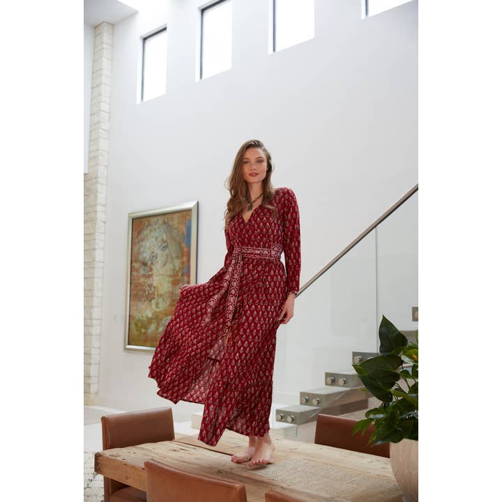 The Fox and The Mermaid - Wholesale Dress - Women's - Block Printed Wrap Dress (Neesha)