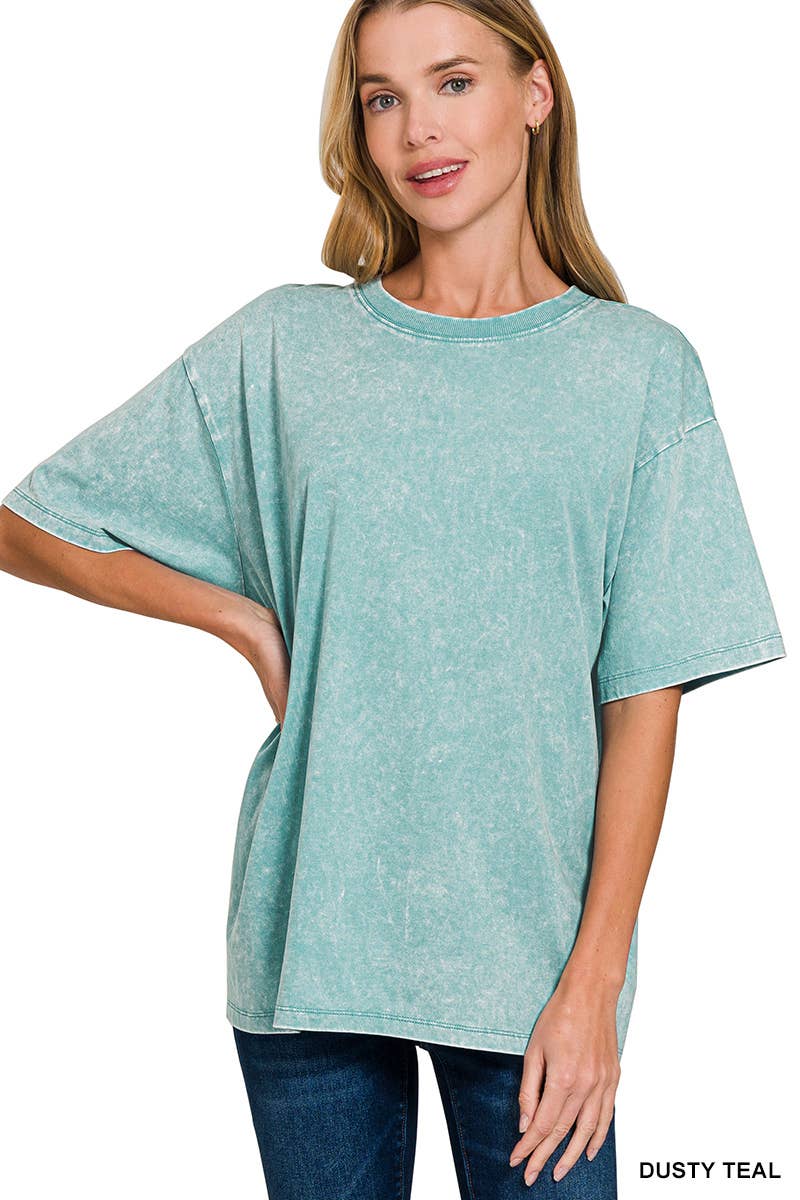 42POPS – wholesale T-shirt – women's – "._ SI-25351 Vintage Washed Short Sleeve Top As shown30