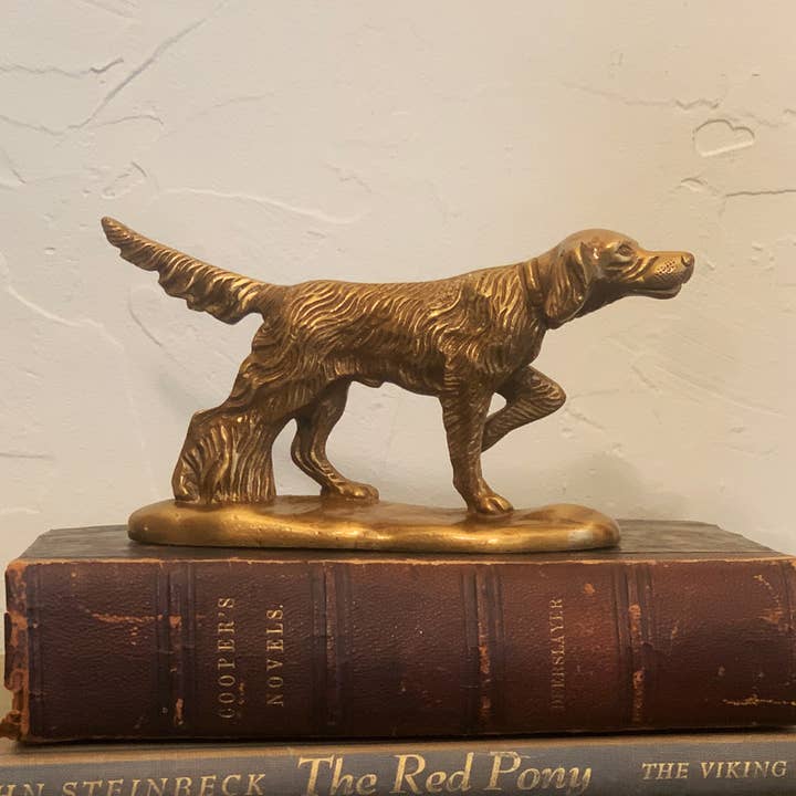 Madison Bay Co. - Historical Home Decor Reproductions - Wholesale Decorative Figurine - 6" Solid Brass Pointer Dog Paperweight