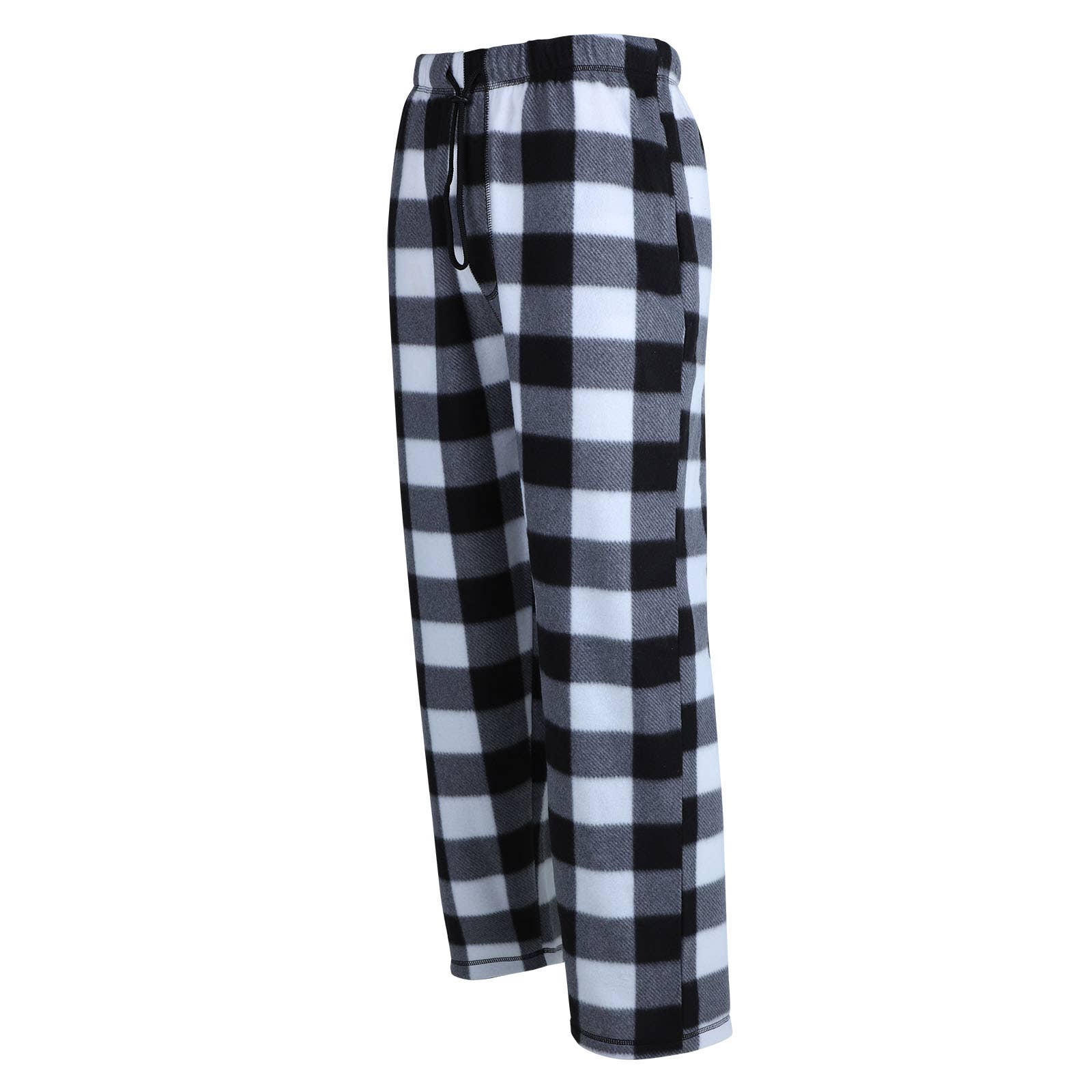 LeeHanTon - Vente Bas de pyjama – homme - Pantalon de pyjama en molleton à carreaux LeeHanton pour hommes1