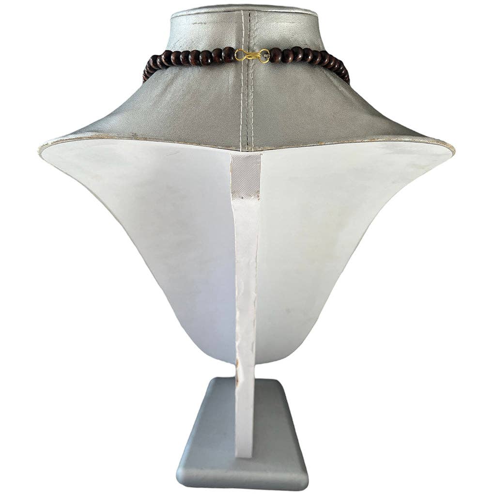 African Stars - Wholesale Jewelry Set - Women's African Style White Brown Beaded Necklace Set3