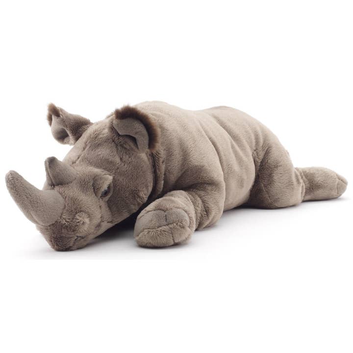 Uni Toys - Wholesale Stuffed/Plush Toy - Kids & Baby - Rhino lying down - 54 cm (length) - cuddly/plush toy